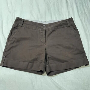 Lands End Womens Size 10 Cotton  Cuffed Botton Shorts‎
